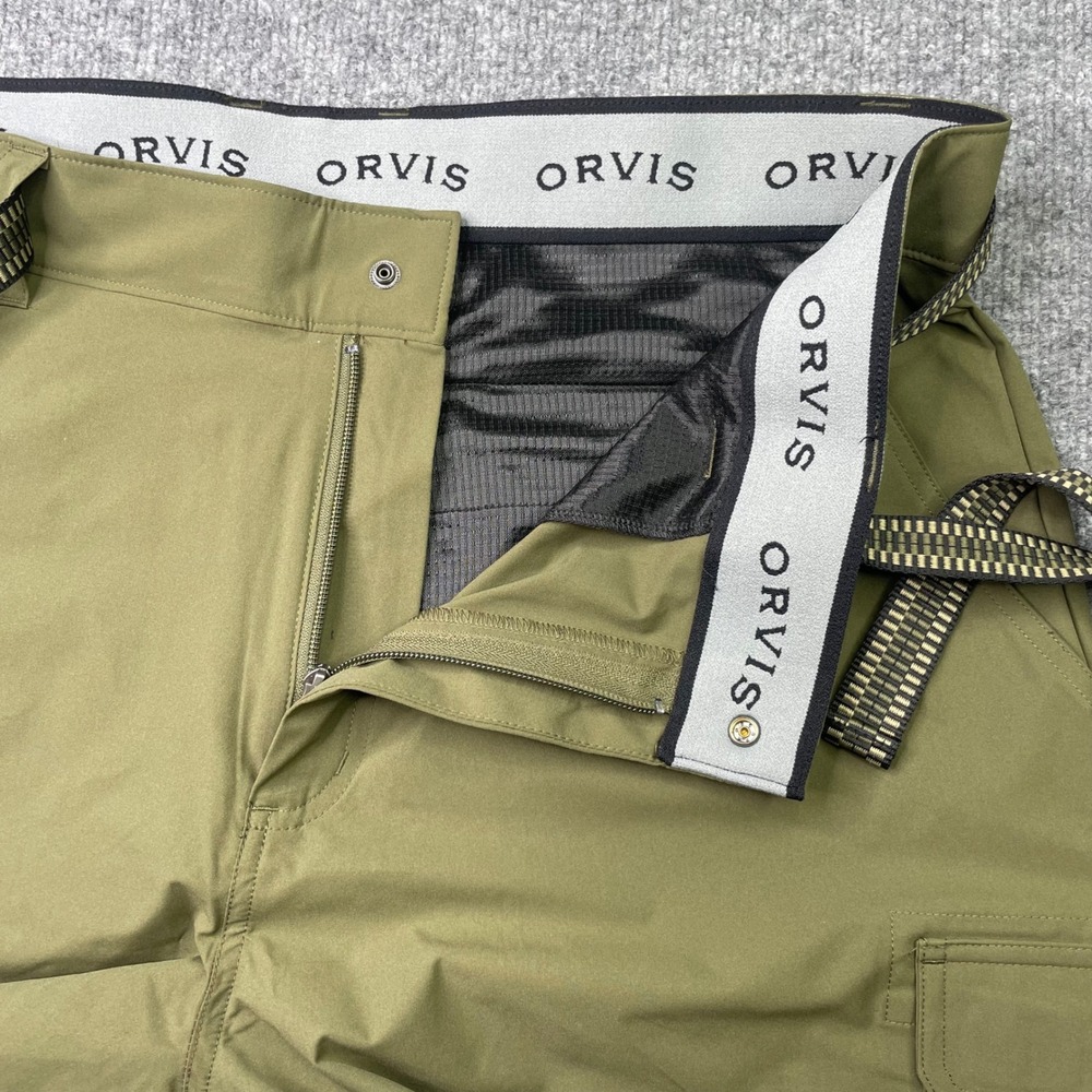 Orvis Cargo Shorts Mens 38 Green Hiking Outdoor Web Belt Lightweight Pocketed - Picture 5 of 10